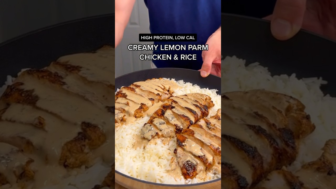 Macro-Friendly, High Protein Creamy Lemon Parmesan Chicken & Rice # ...